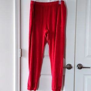 Joyspun joggers with pockets lg(12-14) red